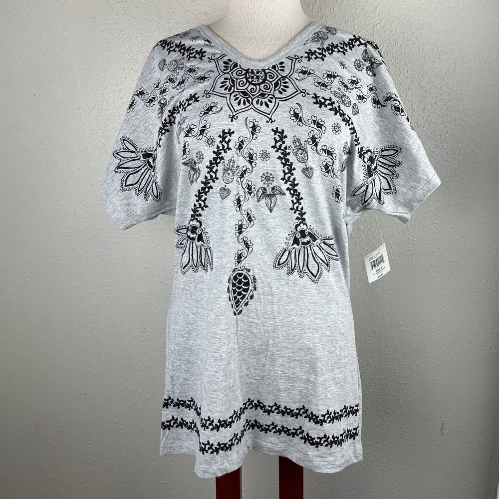NWT JW Styles Short Sleeve Tunic T-Shirt Size M